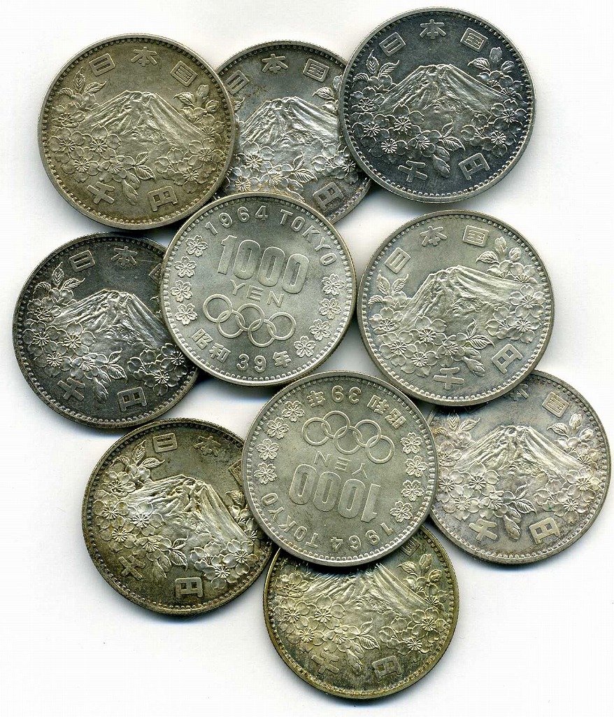 ポイント5倍 1964年(昭和39年)東京オリンピック記念硬貨1000円銀貨 ...